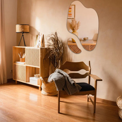 Großer und eleganter organischer Spiegel – futuristisch abstrakt dekorativ (2-teiliges Set) – Sale